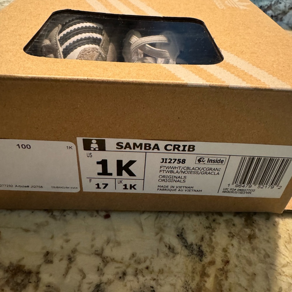 Adidas Kids Samba Sneakers - White and Brown - Picture 5 of 8